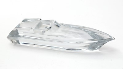 Lot 862 - Daum, France: a clear crystal glass speed boat