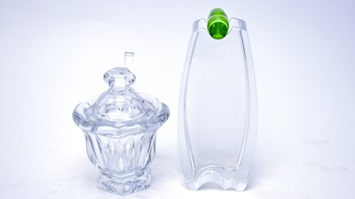 Lot 870 - Baccarat vase and preserve pot