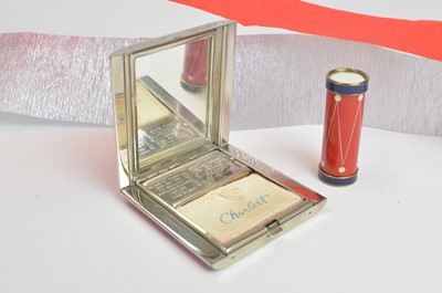 Lot 76 - A 1940s Charbert of New York iconic "Drumstick" powder compact and lipstick