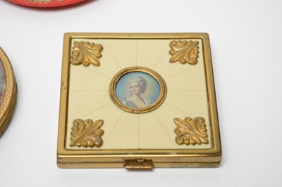 Lot 55 - 1930s Romantic Revival compacts on the theme of 18th Century women in art