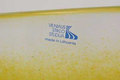 Lot 143 - Pair of Vilniaus Stiklo Studija glass vases