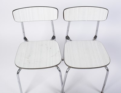Lot 58 - An original retro vintage 1970's Belgian Tavo dining table; four dining chairs and two stools