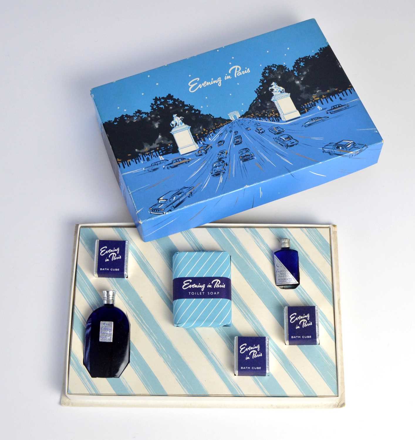 Lot 180 - A 1940s "An Evening in Paris" bath set by Bourjois