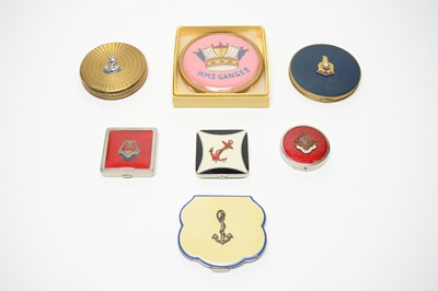 Lot 100 - A collection of inter-War and Second World War British Royal Navy powder compacts