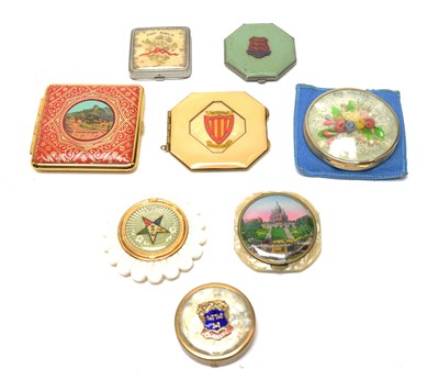 Lot 61 - A collection of 1930s and later souvenir compacts