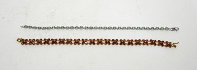 Lot 195 - Two gem-set 9ct gold bracelets