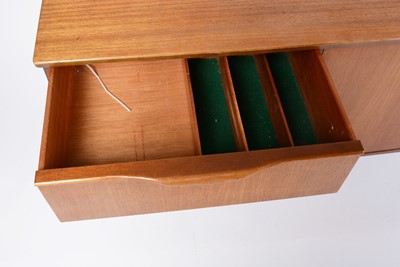 Lot 11 - A retro vintage circa 1960s Danish inspired teak sideboard credenza