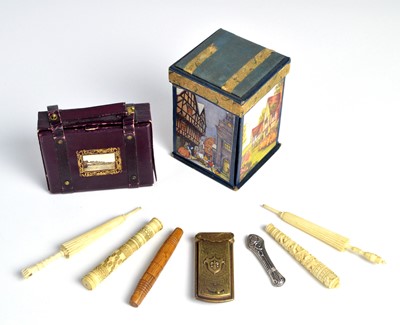 Lot 244 - Victorian novelty needlecases and sewing compendiums