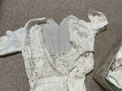 Lot 206 - Late Victorian undergarments and costume, including an Aesthetic blouse and Belle Epoque cap