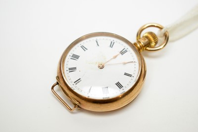 Lot 81 - A 9ct yellow gold cased fob watch