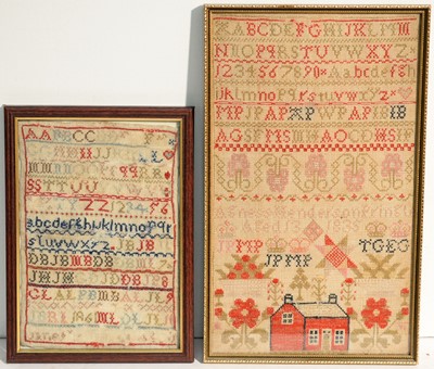 Lot 242 - Two George IV needlework samplers