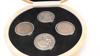 Lot 553 - The Four Faces of Queen Victoria silver crown set