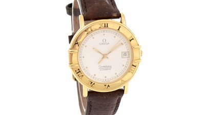 Lot 611 - Omega Constellation Chronometer: an 18ct yellow gold-cased automatic wristwatch