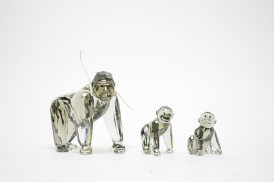 Lot 396 - A collection of Swarovski Crystal animal figures; together with other decorative items.
