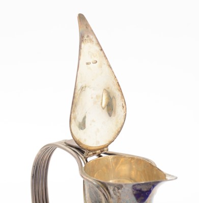 Lot 23 - A contemporary silver-mounted blue glass claret jug