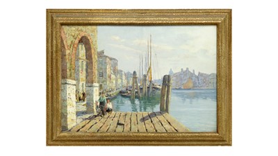 Lot 1098 - Luigi Pagan - View in Chioggia | oil