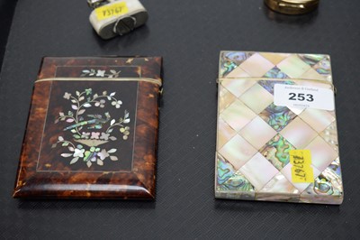 Lot 253 - A collection of Victorian and later mother of pearl collectibles