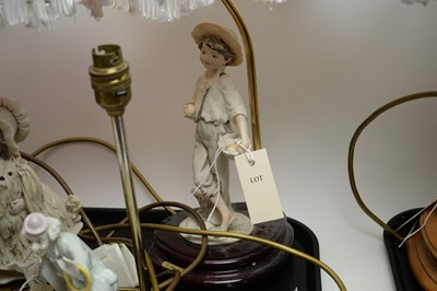 Lot 366 - A selection of figural table lamps