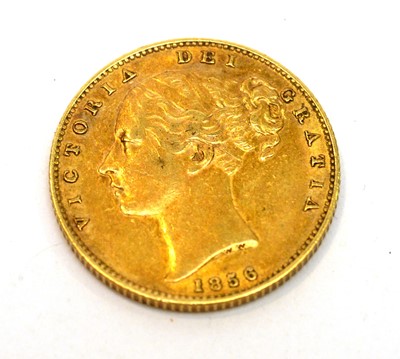Lot 159 - A Queen Victoria Gold sovereign, 1856.