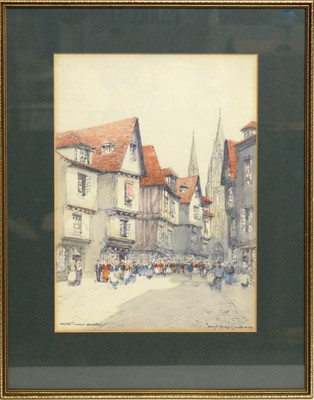 Lot 735 - Victor Noble Rainbird - In Old Evereux, Normandy | watercolour