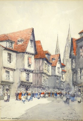 Lot 735 - Victor Noble Rainbird - In Old Evereux, Normandy | watercolour