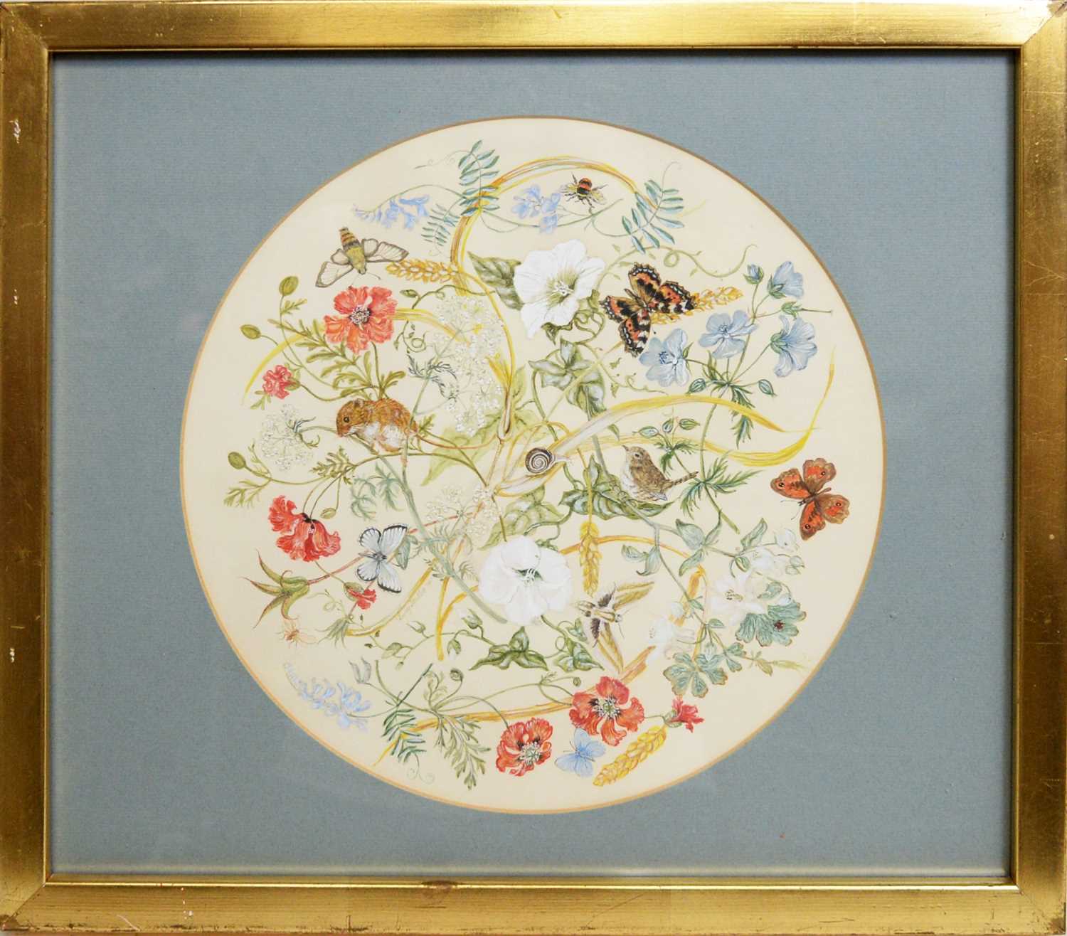 Lot 765 - Lucy Stubbs - Meadow Entwined; Flora, Fauna, Insects, and Birds of the Countryside | watercolour