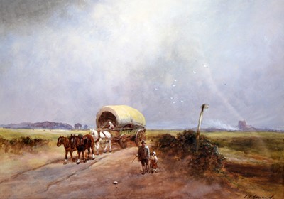 Lot 736 - James Walter Gozzard - A Traveller Family and their Vargo Wagon | watercolour