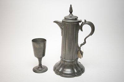 Lot 416 - A collection of church pewter.