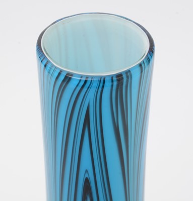 Lot 145 - Three contemporary blue glass vases