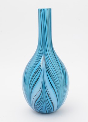 Lot 145 - Three contemporary blue glass vases