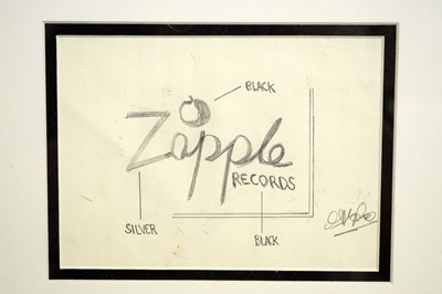 Lot 259 - Gene Mahon - The first draft of the logo for The Beatles Zapple Records | pencil