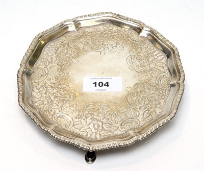 Lot 104 - A George III silver waiter, by John Crouch I & Thomas Hannam