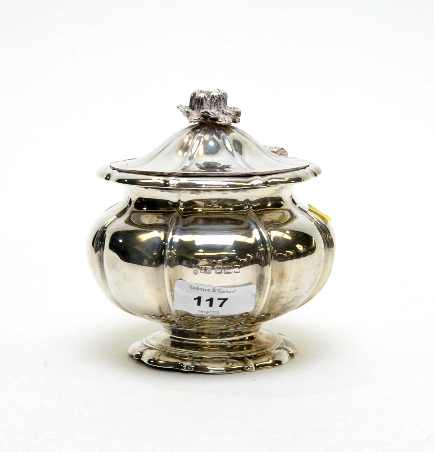 Lot 117 - A silver covered sugar bowl, by John Round