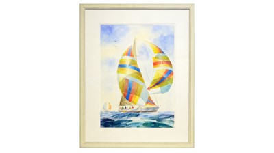 Lot 280 - Tom Dack - They are Gaining on Us | watercolour