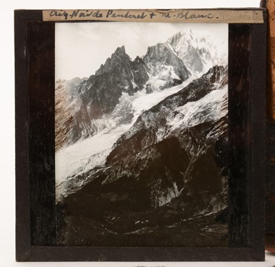 Lot 38 - A collection of 19th Century and later mountaineering related Magic Lantern slides