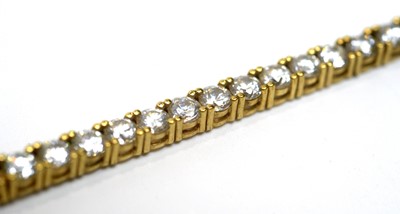 Lot 186 - A white stone set line or tennis bracelet