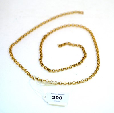 Lot 200 - A 9ct yellow gold chain necklace
