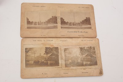 Lot 73 - A collection of early 20th century Stereoscopic slides comprising of historic properties