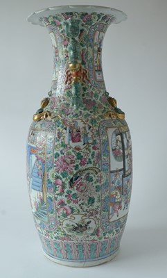 Lot 839 - Cantonese floor vase