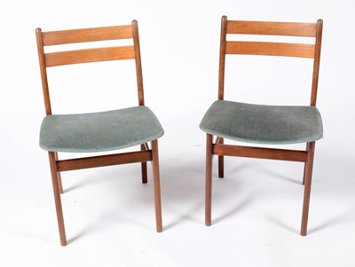 Lot 16 - Lem Senge of Ringkbbing, Denmark: a retro vintage teak wood dining table and two dining chairs