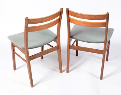 Lot 16 - Lem Senge of Ringkbbing, Denmark: a retro vintage teak wood dining table and two dining chairs