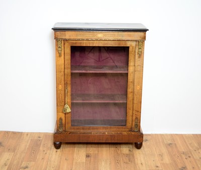 Lot 3 - A 19th Century Victorian inlaid walnut pier cabinet