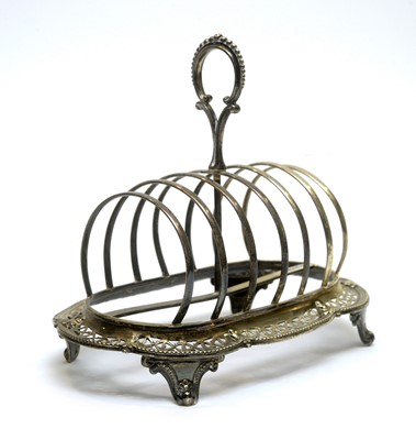 Lot 238 - A Victorian silver seven bar toast rack, by H Wilkinson & Co
