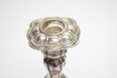 Lot 287 - A pair of silver candlesticks