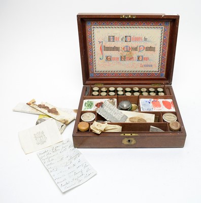 Lot 453 - A vintage artists paint box