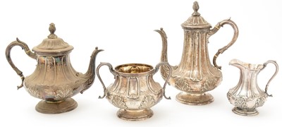 Lot 94 - A Victorian silver four-piece tea and coffee service