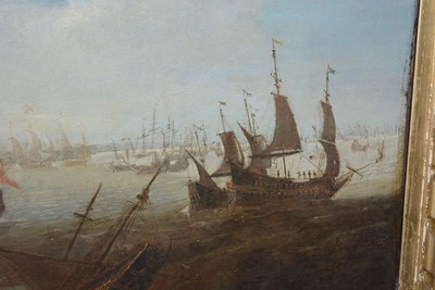 Lot 1110 - Abraham de Verwer - Battle in the Downs 1639 | oil