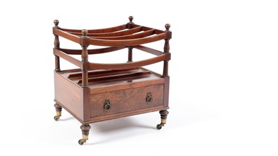 Lot 1340 - A 19th Century mahogany three division canterbury