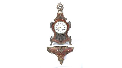 Lot 1251 - An 18th Century Swiss Neuchatel musical wall clock with original bracket