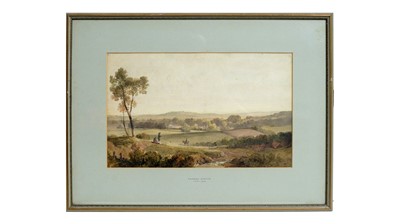 Lot 1086 - Circle of Thomas Girtin - View from the Brow of the Hill | watercolour